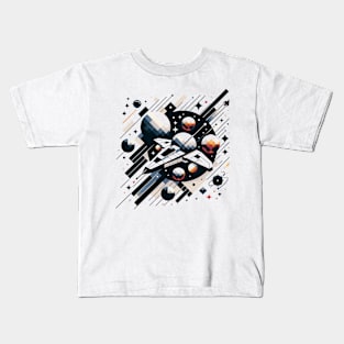 Retro Space Cosmic Geometry: Celestial Harmony Kids T-Shirt